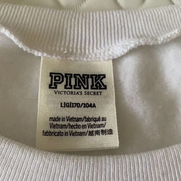 Pink Nation Varsity Crew Pullover Sweatshirt - Picture 3 of 5